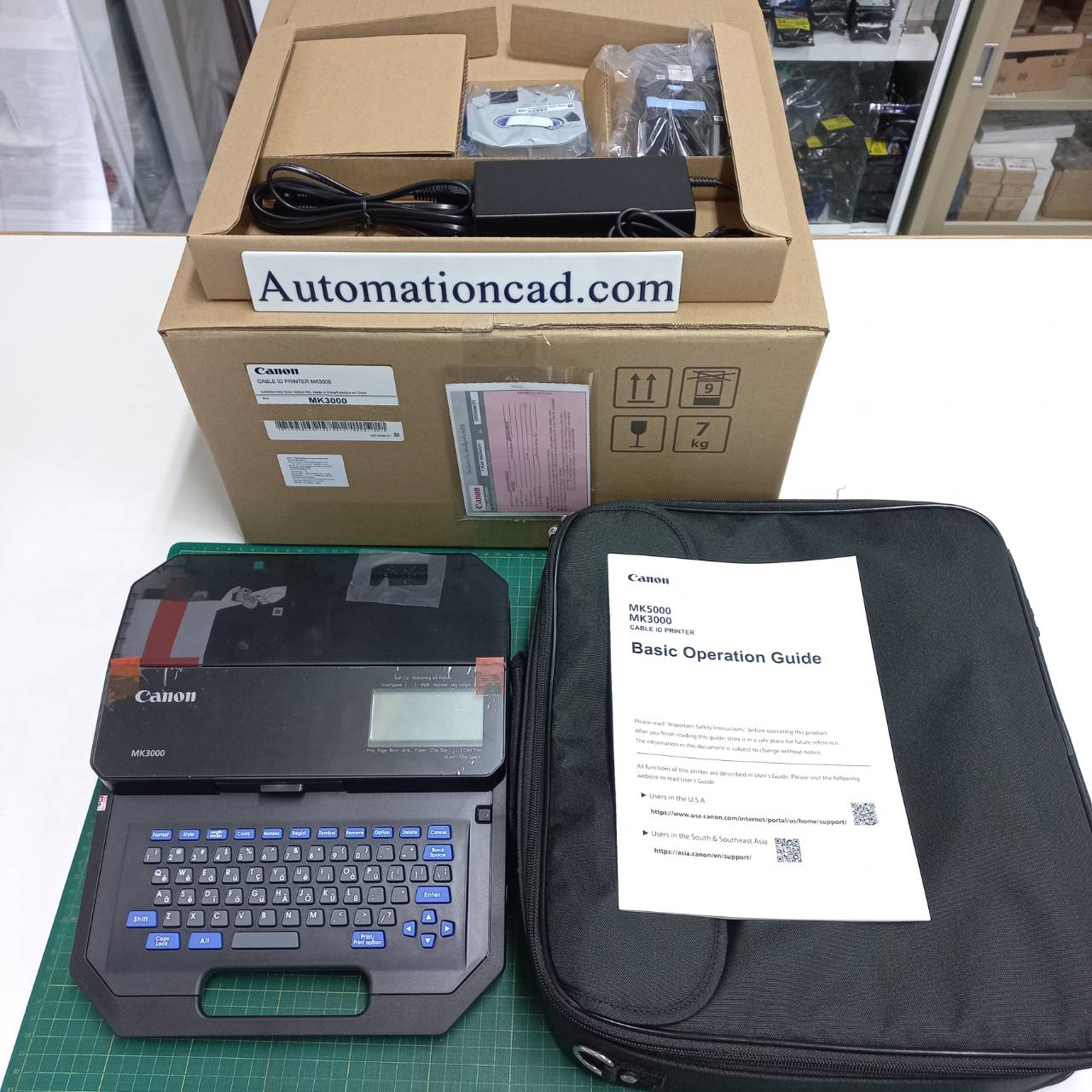 เครื่องพิมพ์ปลอกสายไฟ CANON MK-3000 ต่อคอมพิวเตอร์ได้ Label Printer Wire Marker MK3000