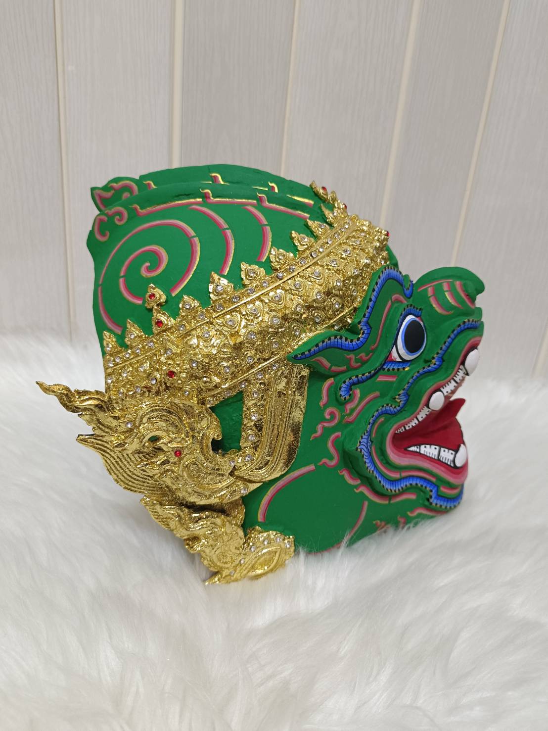 หัวโขนลิง (สีขาว) สำหรับแขวนผนัง