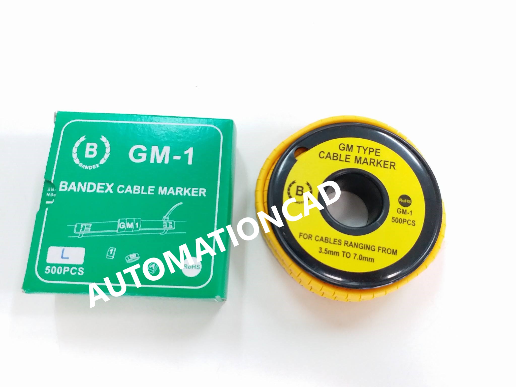 ตัวอักษรใส่เข็มขัด MARKER STRIP 65mm 100mm BANDEX