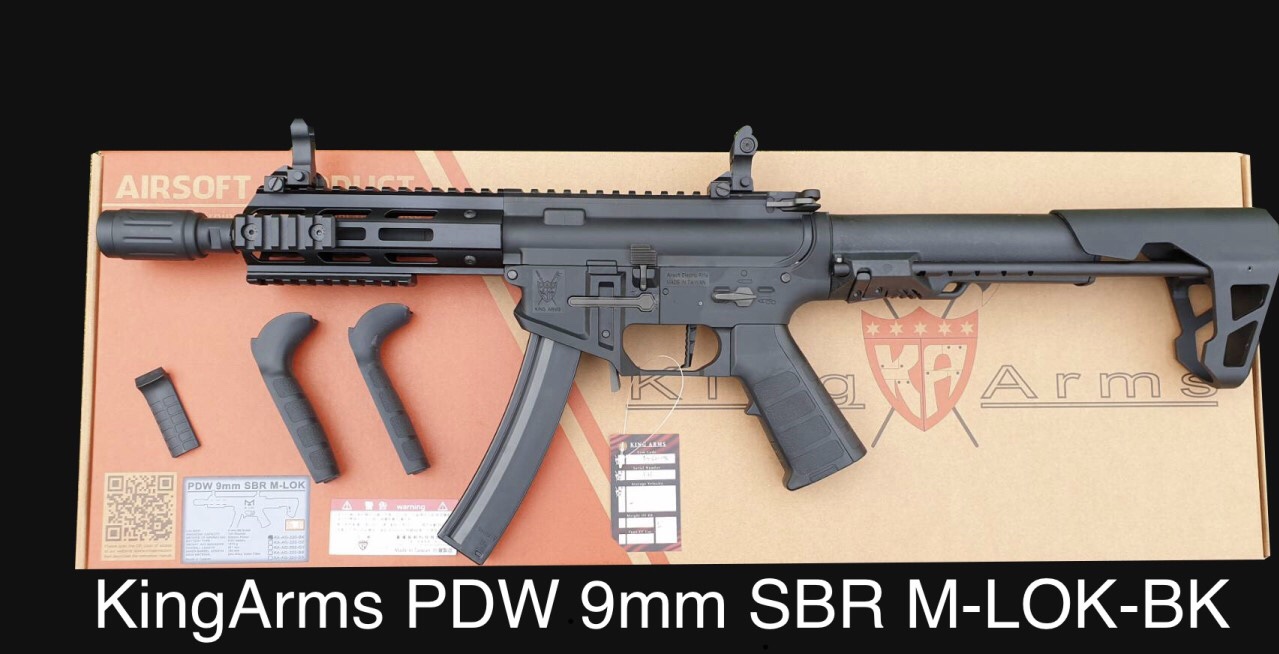 https://youtu.be/_ORFXABTIO0 K King Arms PDW 9mm SBR Airsoft AEG Rifle -บอดี้ไนล่อนไฟเบอร์ -สต็อกแบบ PDW ยืดหดได้ 7 ระดับ -Handguard มีหลายขนาด มีรางสำหรับอุปกรณ์เสริม -ออกแบบมาเพื่อผู้ใช้ที่มีประสบการณ์ M4 หรือ MP5 -การออกแบบแมกกาซีน Quick-eject พร้อมด้ว