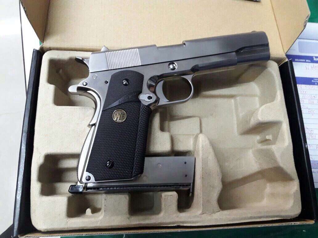 New.WE M1911 สีเงิน ด้าม MEU ราคาพิเศษ