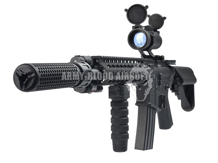 Knight's Armament QDC CQB Barrel Extension KAC 556 QDC CQB Airsoft Dummy Quick Detach Suppressor (CQB Length,BK)prev next