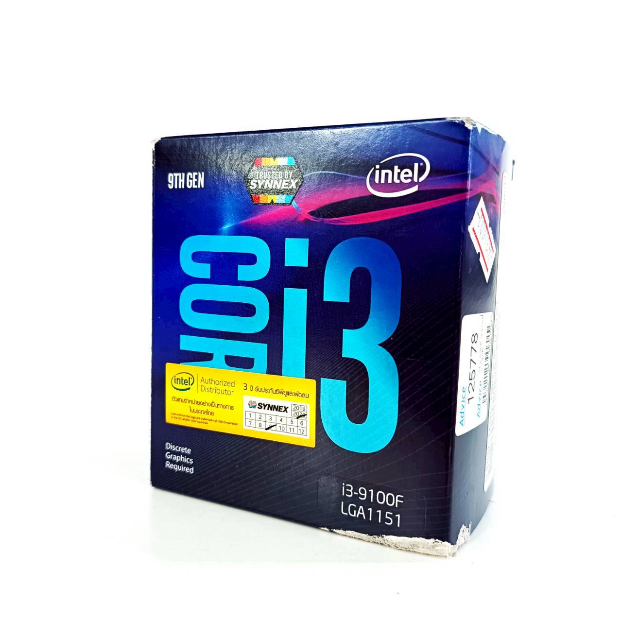 CPU Core i3-9100F ประกัน 2 เดือน