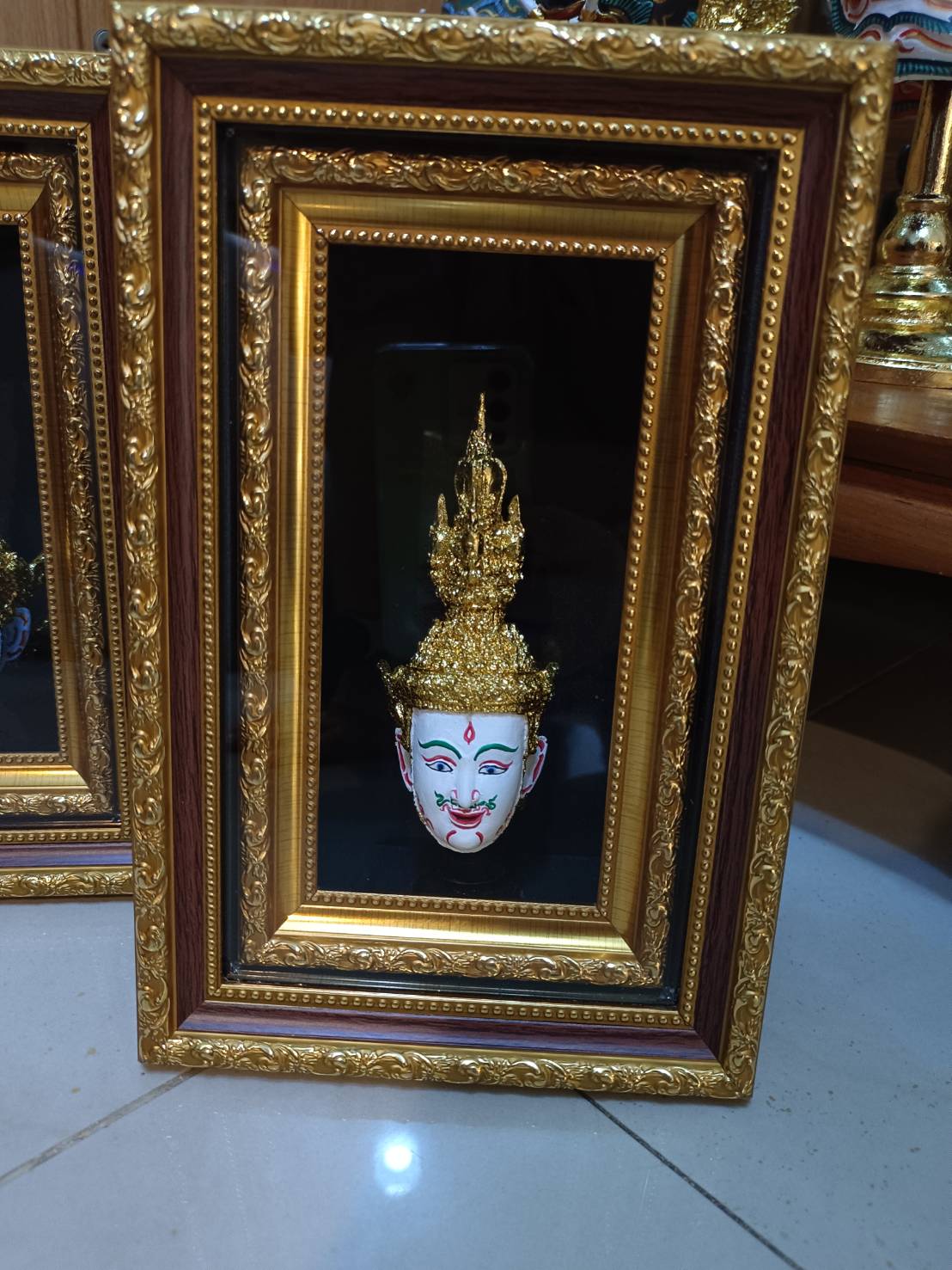 หัวโขนจิ๋ว พร้อมกรอบรูปลายไทย