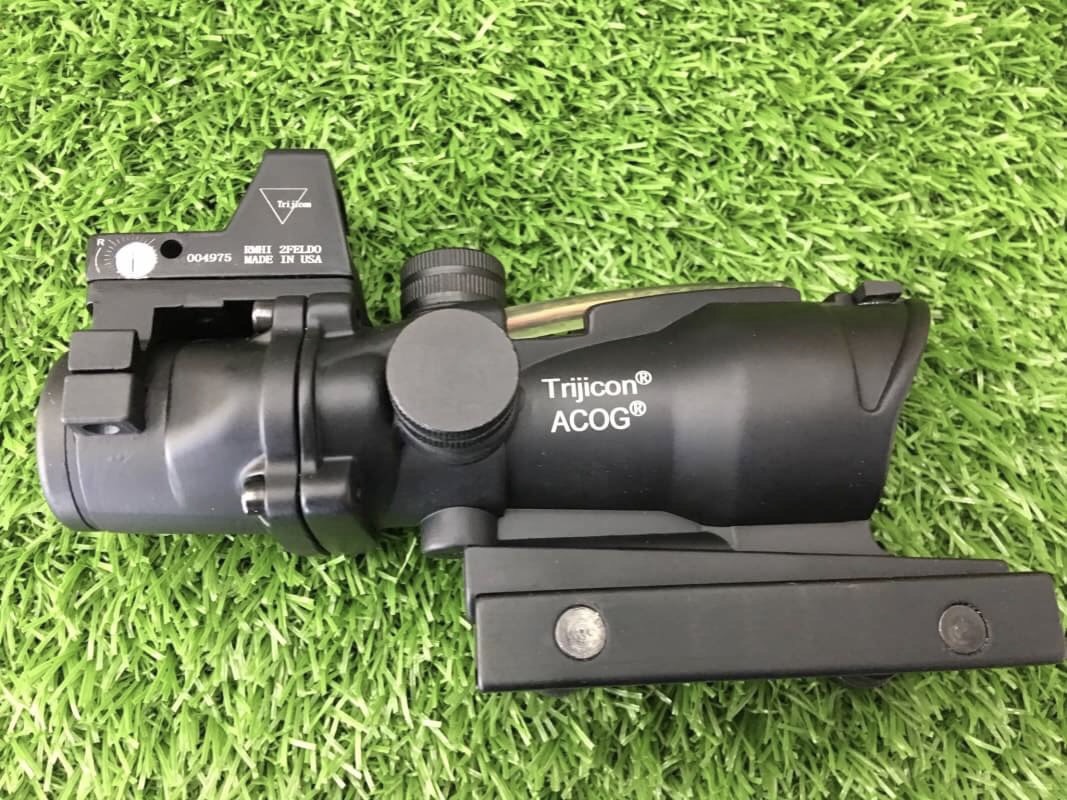 New.Trijicon ACOG TA31 Style 4x32 Scope Red Illuminated Auto Brightness W/ RMR RM01 Red Dot Reflex Sight(Red Type,Black) ราคาพิเศษ