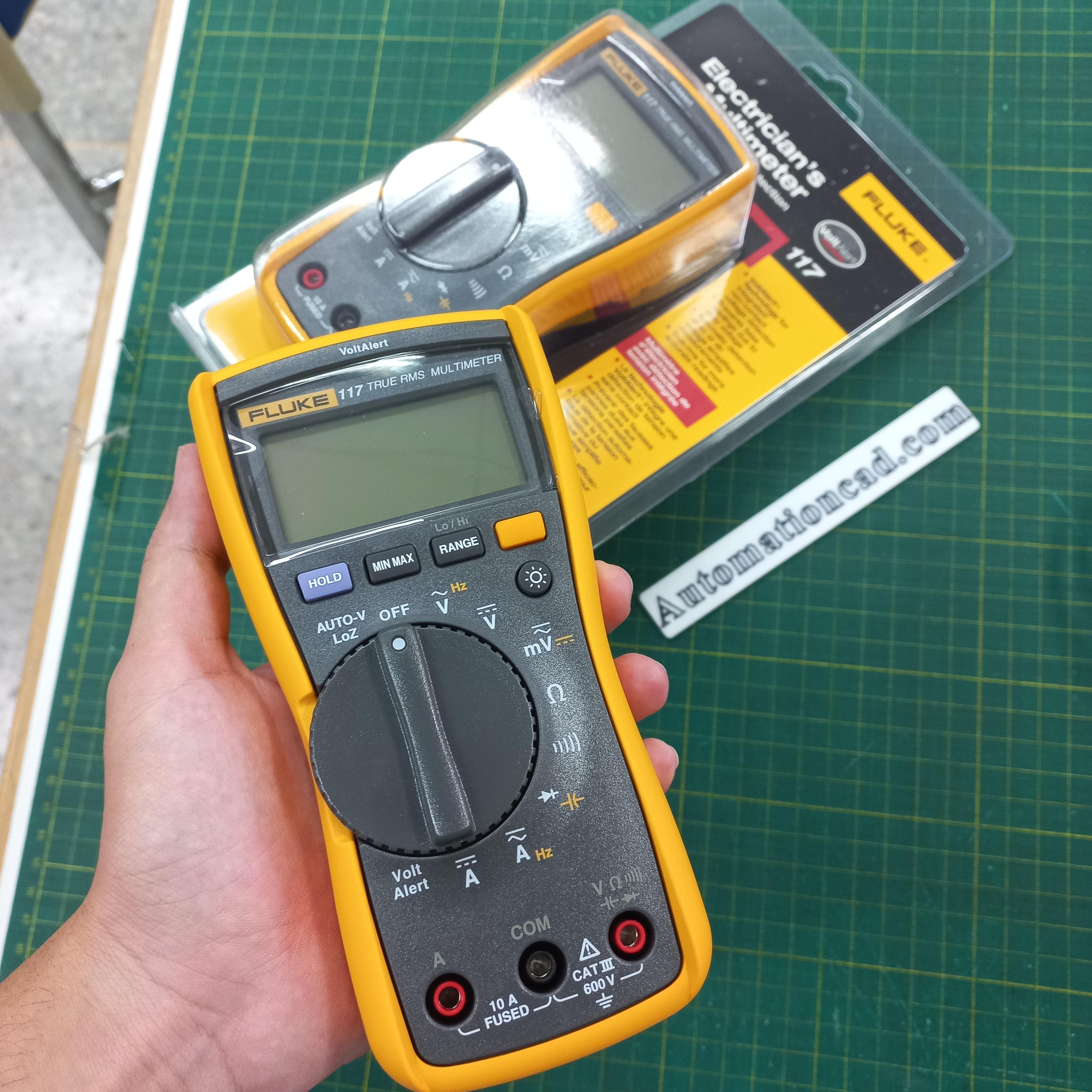 มัลติมิเตอร์ Fluke 117 Digital Multimeters วัดกระแส 0.001-10A แรงดัน 0.06mV - 600V