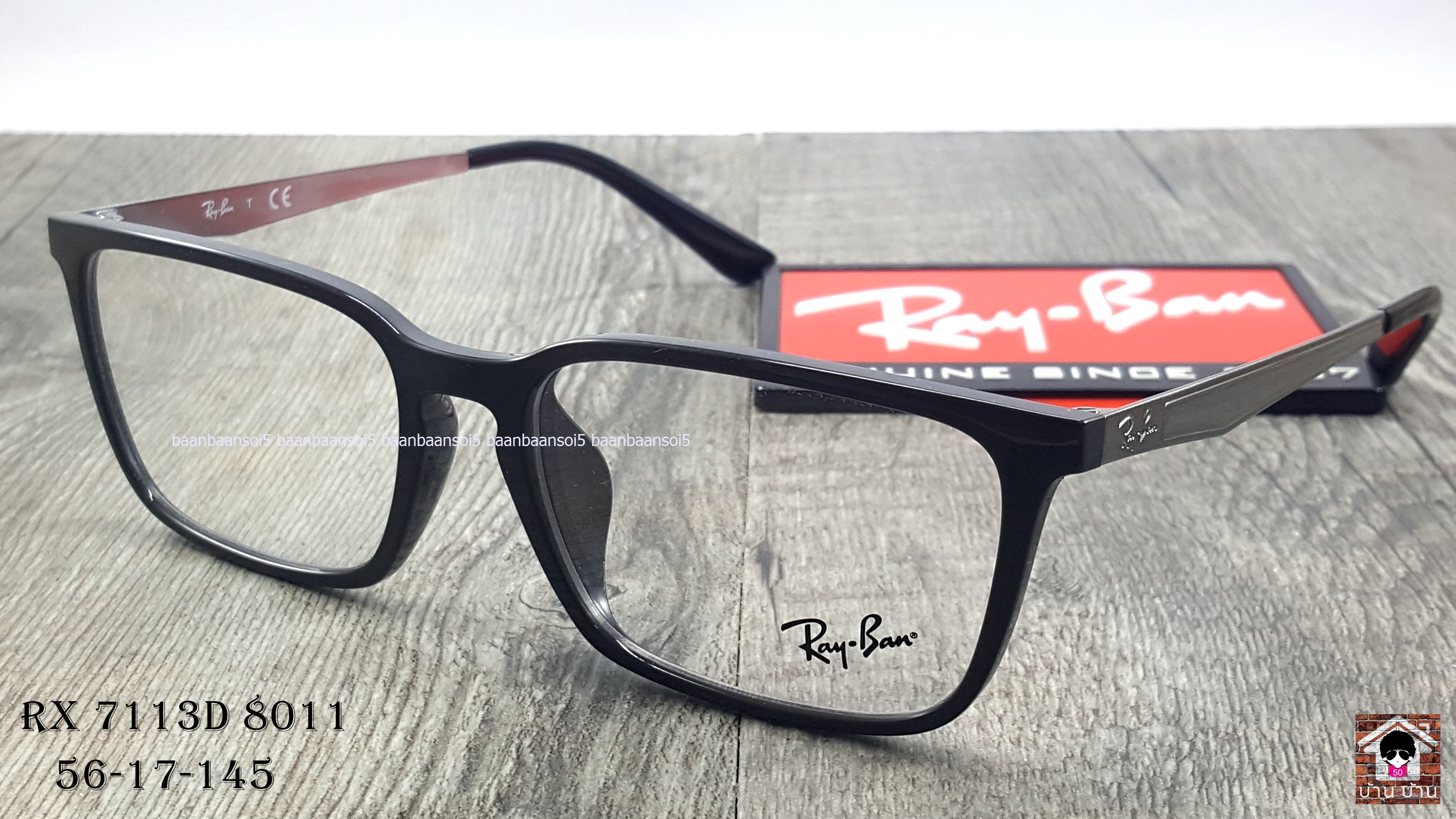 Rayban RX 7113D 8011 โปรโมชั่น กรอบแว่นตาพร้อมเลนส์ HOYA ราคา 3,700 บาท
