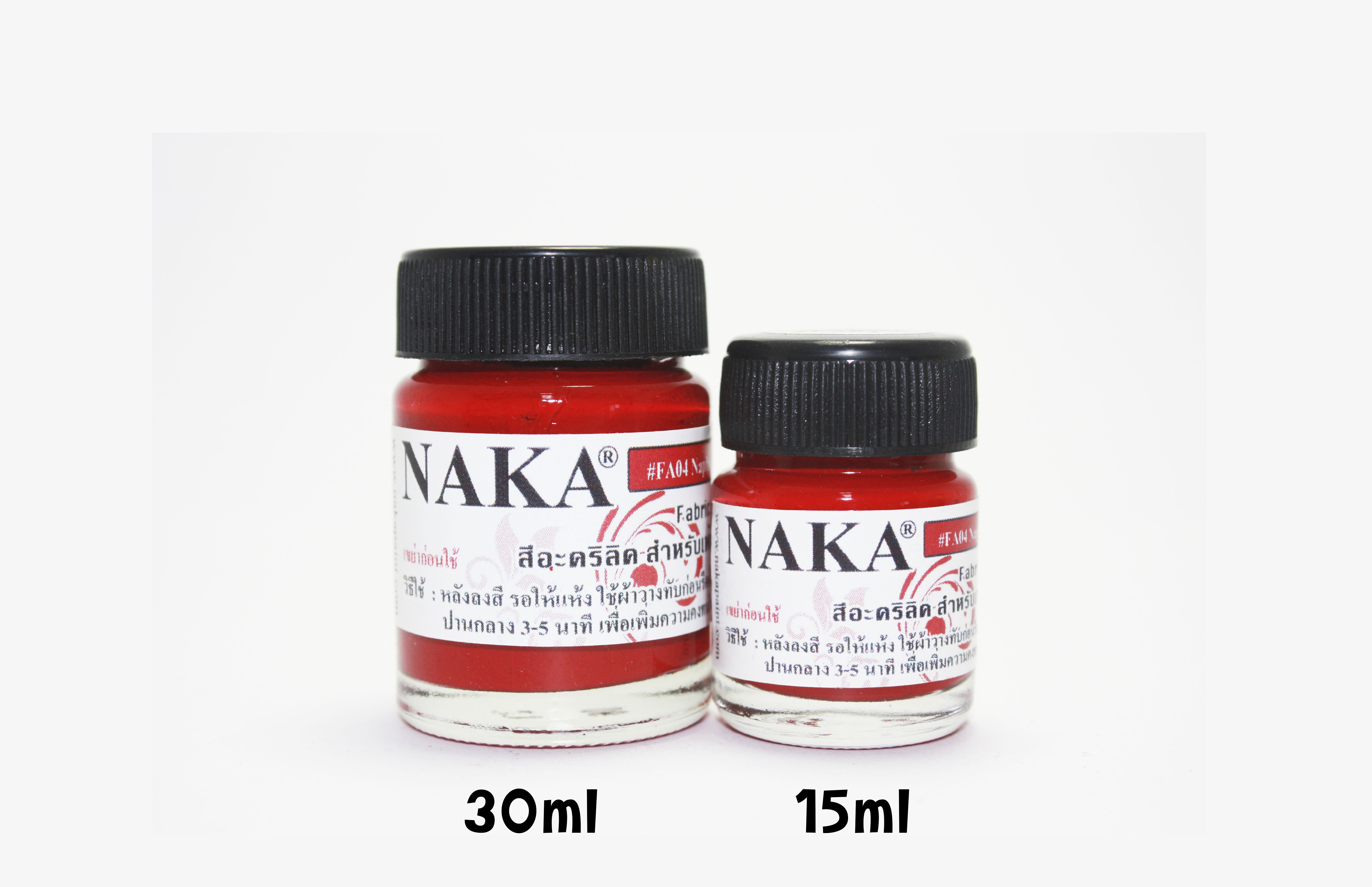FA04 สีอะคริลิค สำหรับเพ้นท์ผ้า Naphtol Red 30ml