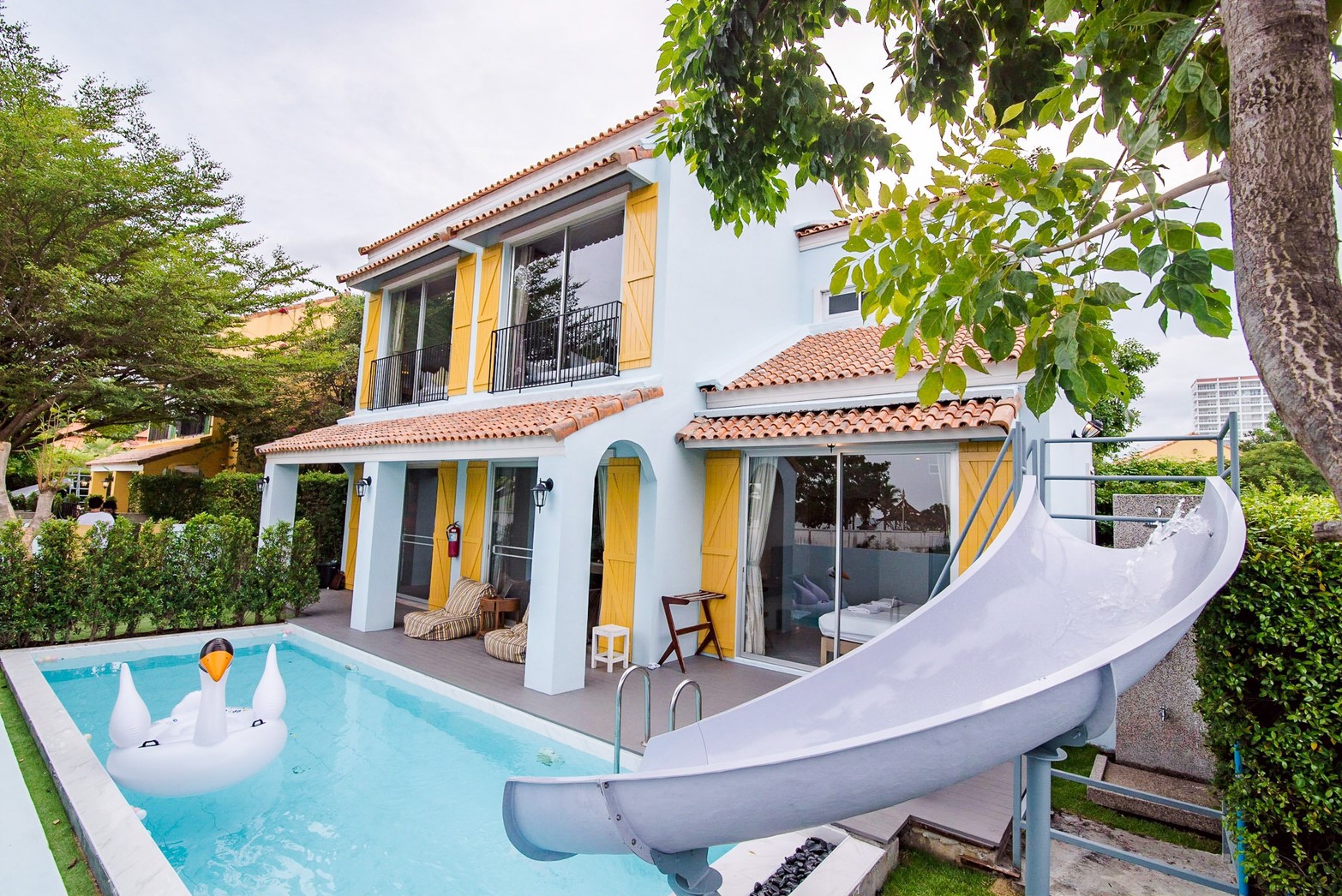 HR15019 บ้านพักหัวหิน บ้านทัศคานี บีช วิลล่า 1 ( Blue 3Bed Sea View )