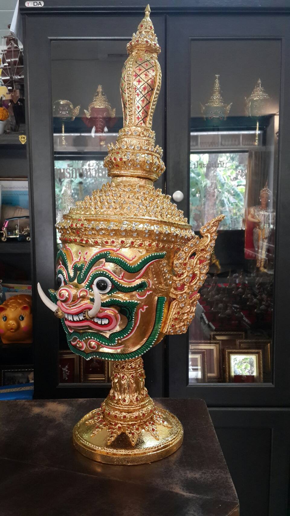 ท้าวเวสสุวรรณ ขนาดครอบ ตาแก้ว