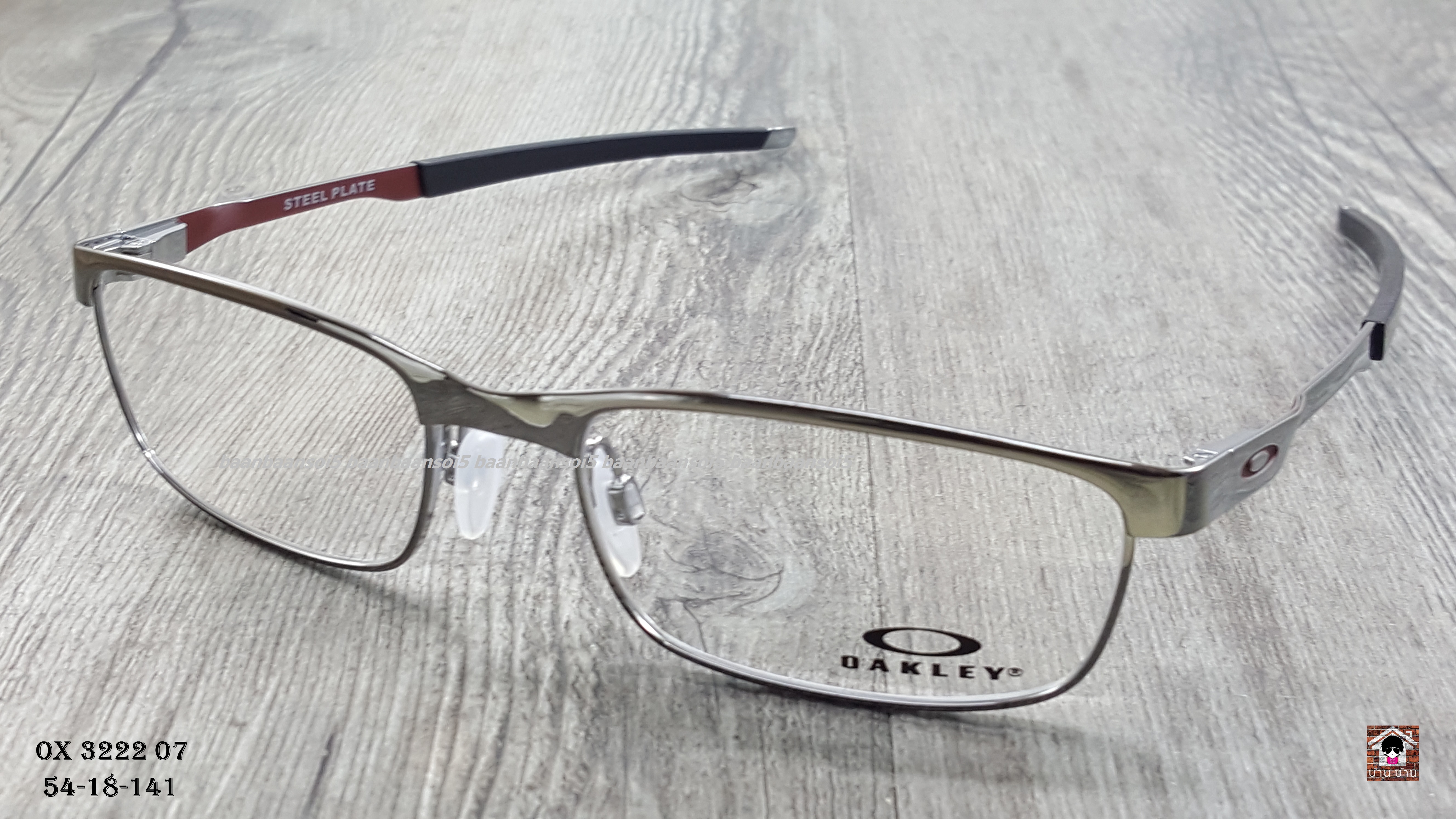 OAKLEY OX3222-07 Steel Plate โปรโมชั่น กรอบแว่นตาพร้อมเลนส์ HOYA ราคา 5,300 บาท