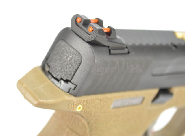 S&W M&P9 T3 B-Style สไลด์ดำ ท่อทอง เฟรมทราย