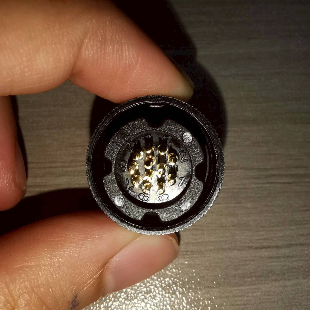 หัวคอนเนคเตอร์ M12 12Pins แบบตรง ตัวเมีย Connector