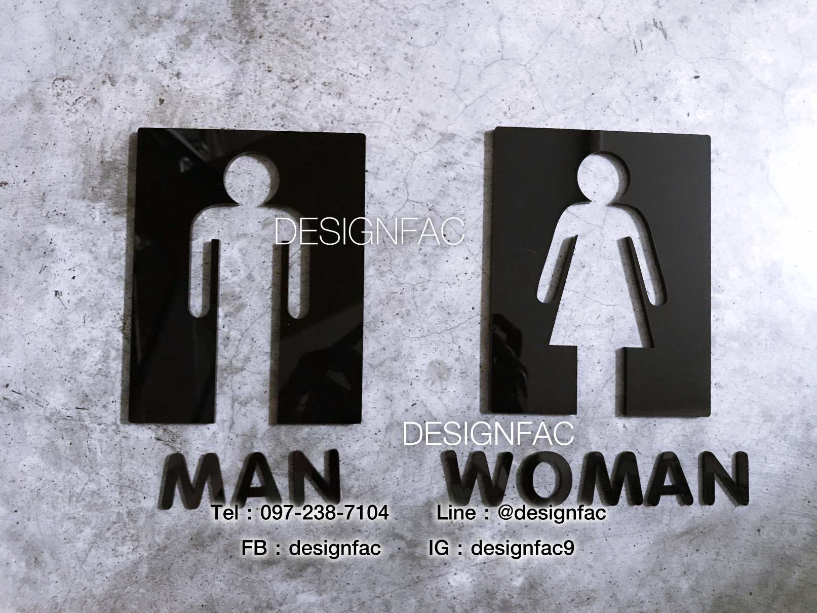 ป้ายห้องนำ้สวยๆ ป้ายสัญลักษณ์ห้องน้ำ แต่งร้านโมเดิร์น ลอฟท์ มินิมอล