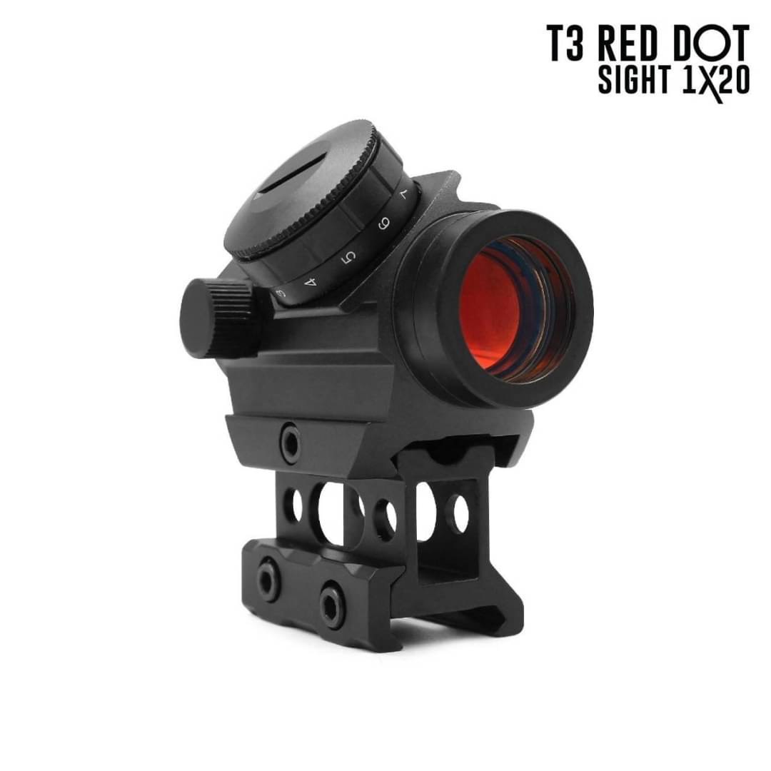 (clapping hands)สินค้าเข้ามาแล้วค่ะ (fire)T3 Red Dot Sight 1*20 🍁 ผลิตจากอลูมิเนียมเกรดคุณภาพ 🍁 เป้าเล็งสีแดง ปรับความสว่างได้ 11 ระดับ 🍁 ขาจับรางขนาด 20 mm. ติดตั้งได้ทั้งแบบขาเตี้ยและขาสูง 🍁 Waterproof & Shockproof dz