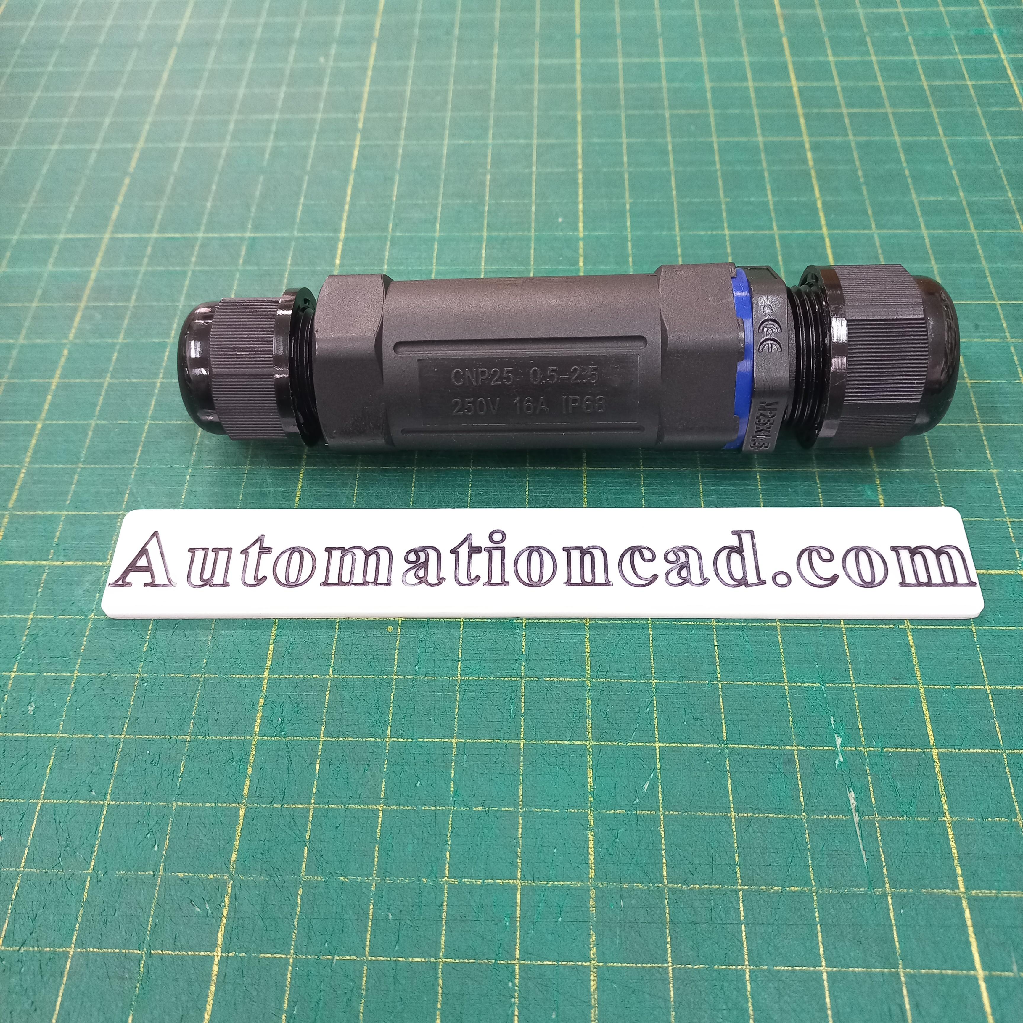 ข้อต่อสายไฟกันน้ำ ใช้กับสายไฟ ขนาด 0.5 ถึง 2.5 mm² 5 เส้น แบบขันน็อต