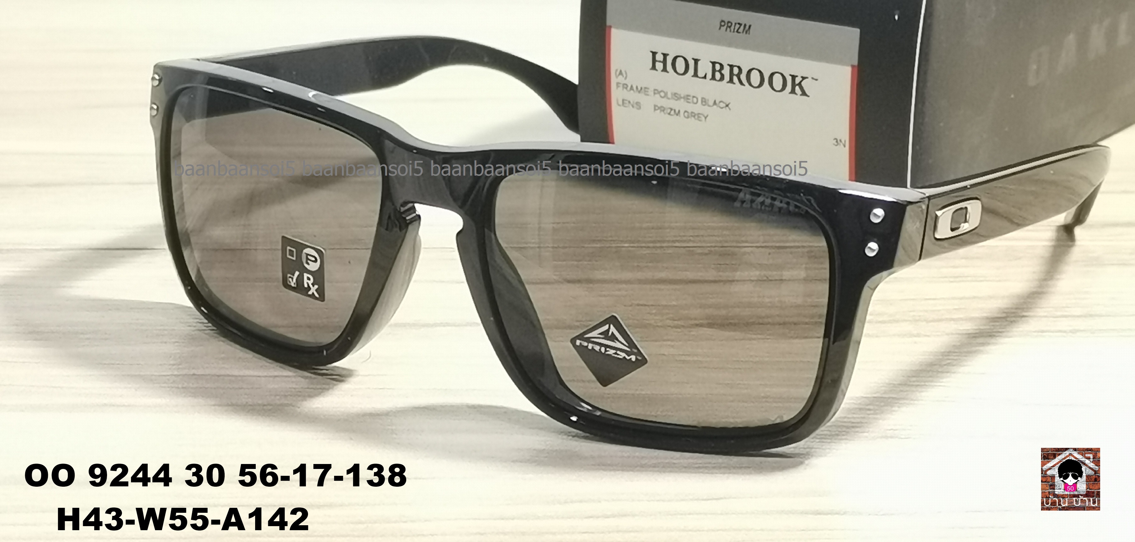 Oakley OO9244-30 HOLBROOK PRIZM (ASIAN FIT) Polished Black/Prizm Grey โปรโมชั่น ราคา 3,700 บาท