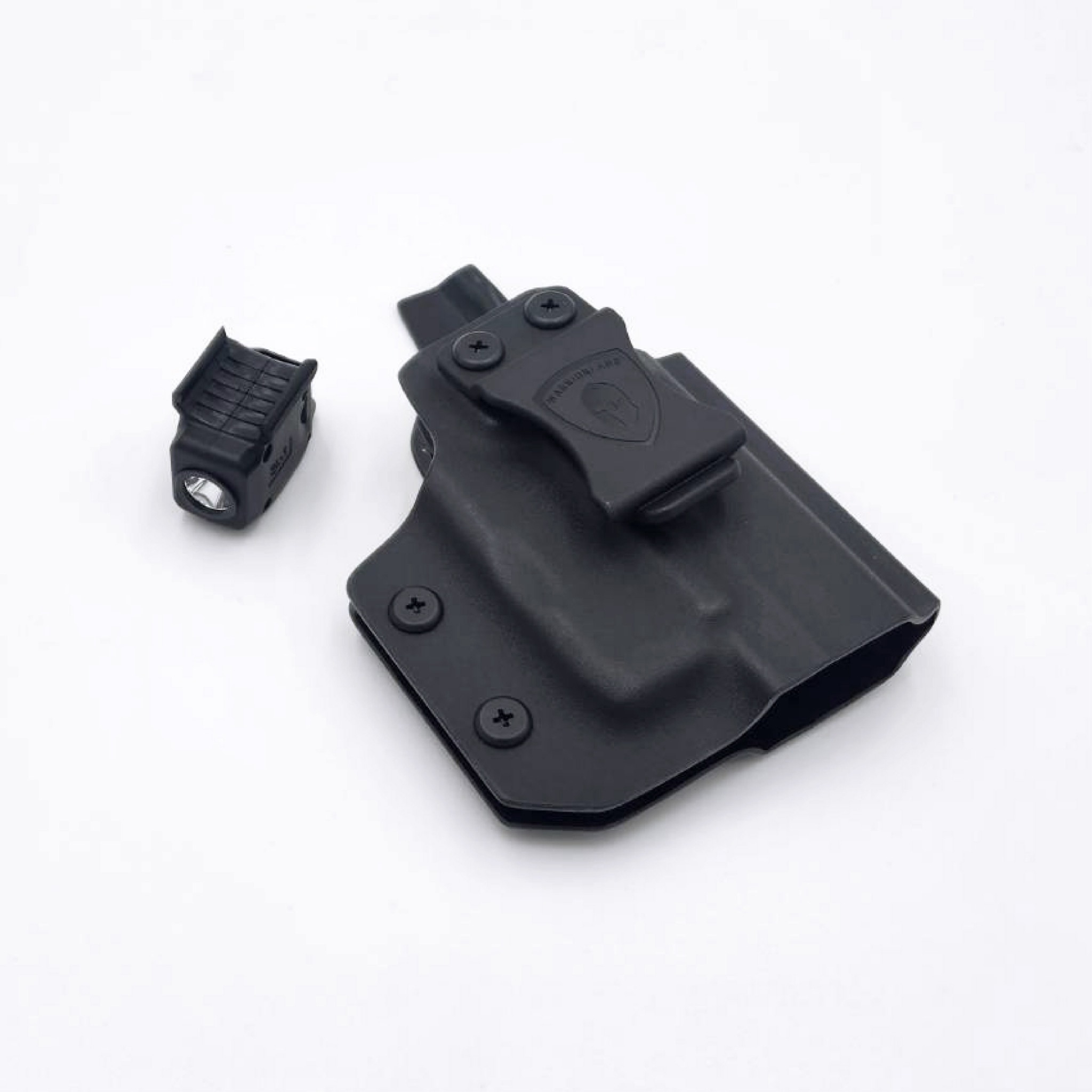 ไฟฉาย Warriorland SL-1 + ซองพกใน Kydex มี 3 รุ่นให้เลือก 🍁 รุ่น Sig Sauer P365 🍁 รุ่น G43/G43X ( เฉพาะรุ่นที่ไม่มีราง ) 🍁 รุ่น Springfield Hellcat 🔺ไฟฉาย ผลิตจาก Polymer เกรดคุณภาพ 🔺ออกแบบให้ทนทานต่อแรงรีคอยด์ได้