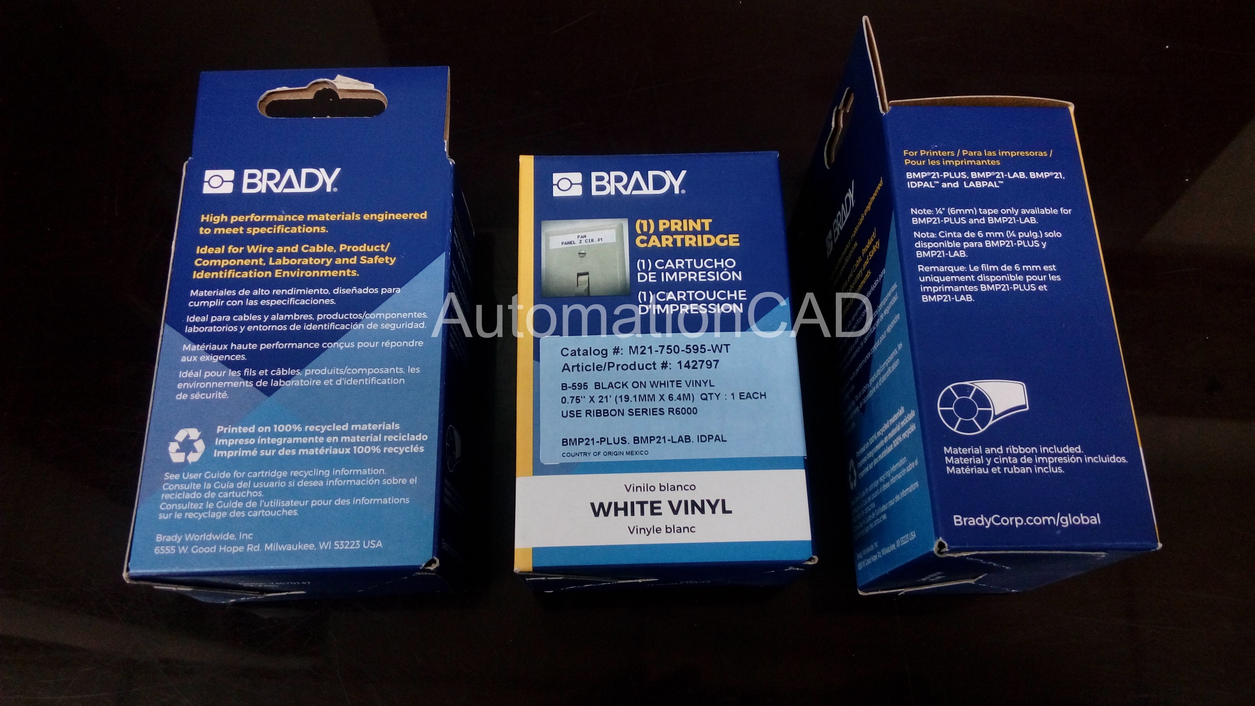 BRADY M21-750-595-WT สติ๊กเกอร์ BMP21-PLUS - BRADY LABEL PRINTER