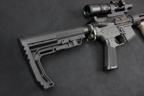 New.สินค้าขายดี พานท้าย M4 / M16 ใช้กับปืนจริง MFT Battlelink Minimalist Stock Review สีดำ สีทราย ราคาพิเศษ
