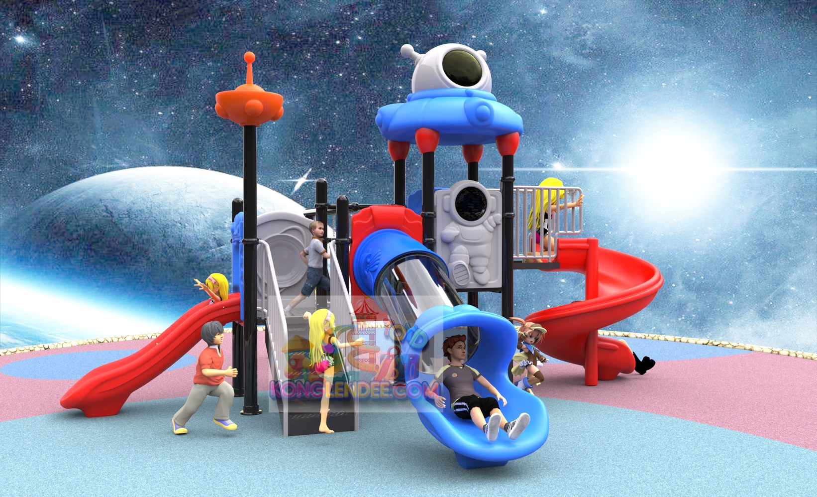 เครื่องเล่นสนาม ชุดสไลด์อวกาศ