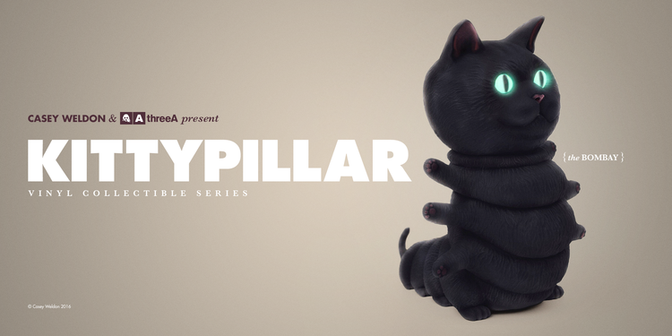 threeA x Casey Weldon : Kitty Pillar : Bombay (GID eyes)