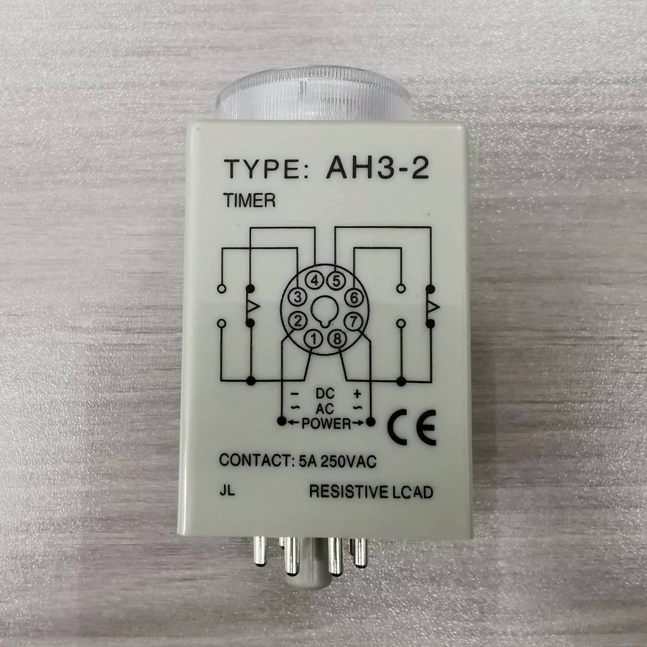 CKC Timer AH3-2 220V ไทม์เมอร์ ฟรีซ็อกเก็ต ช่วงเวลา 10 วินาที Delay-ON CONTACT NO/NC 2 ชุด