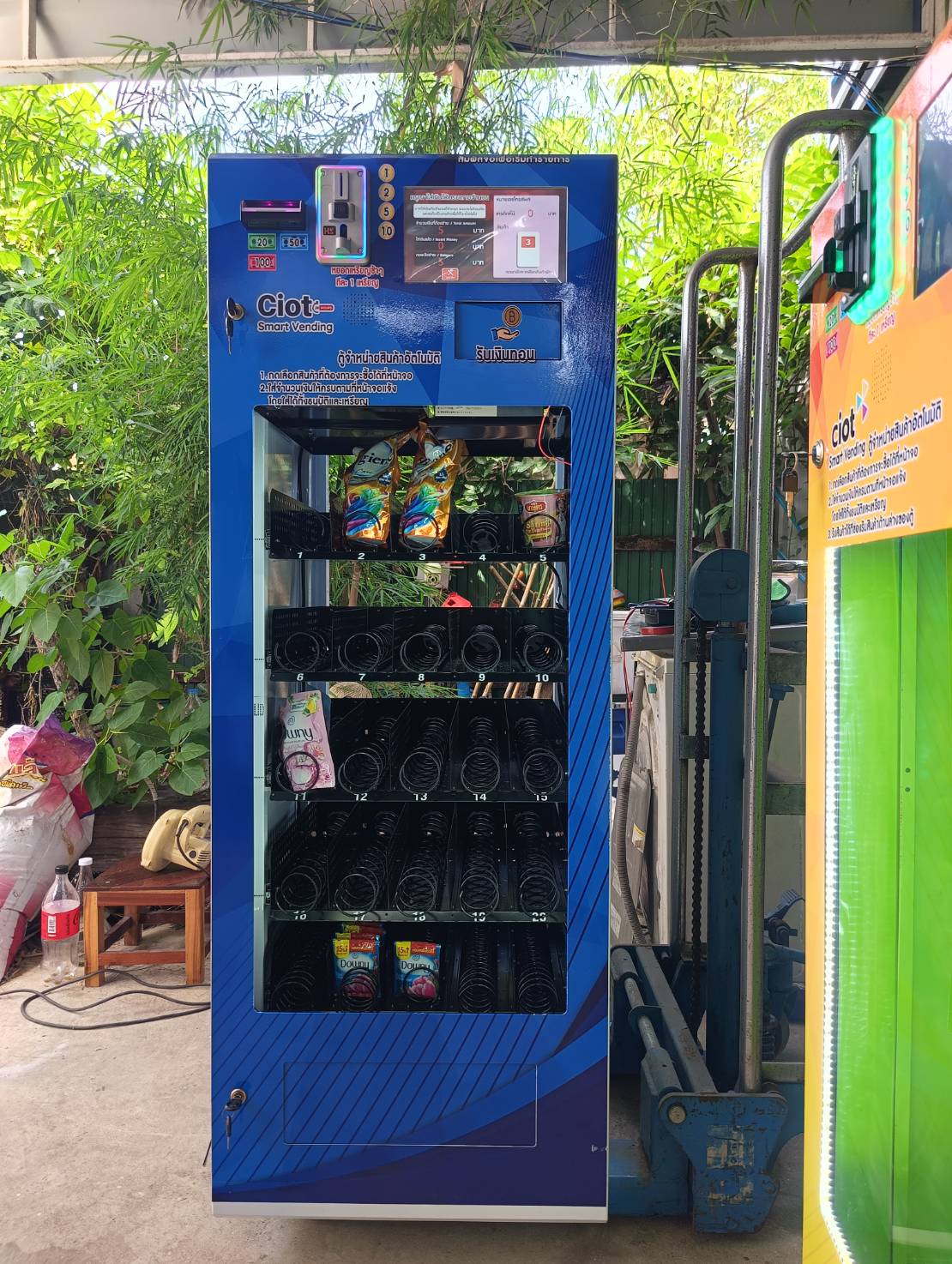 เครื่องจำหน่ายสินค้าอัตโนมัติ 5ชั้น 25แถว⭐⭐⭐⭐⭐ ตั้งพื้นขนาดใหญ่ ทอนเงินด้วยเหรียญ5/10ได้