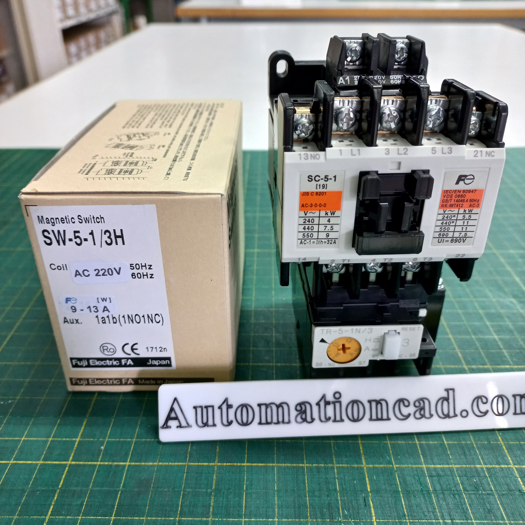 SC-5-1 CONTACTOR FUJI ELECTRIC แมกเนติก คอนแทคเตอร์ รุ่น SC-5-1 Coil 220V 3P 1NO+1NC 32A Magnetic Magnetic Switch