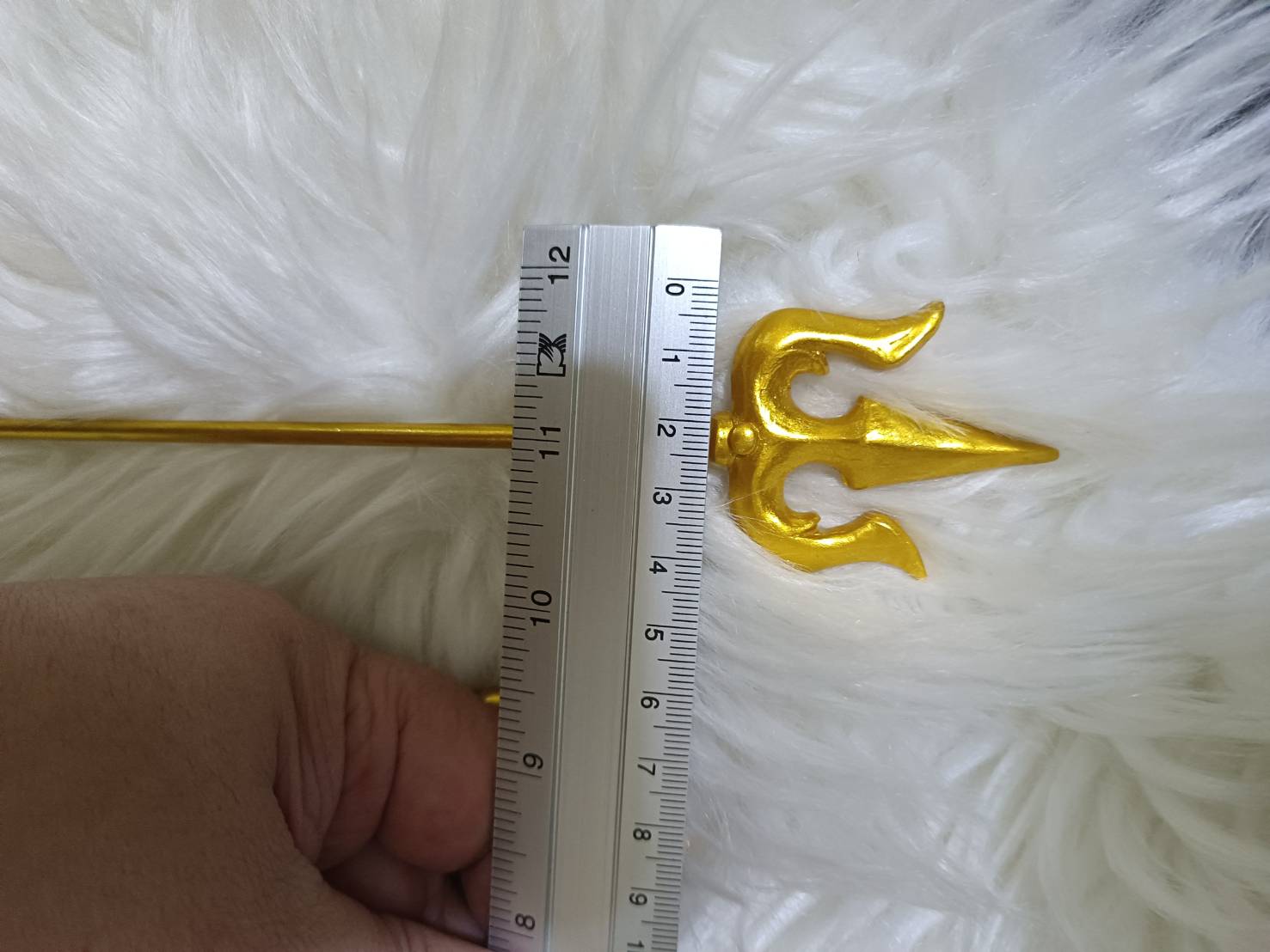 ตรีศูน ศาสตราวุธ พระแม่ ขนาด 28 ซม. เรซิ่นทาสีทอง