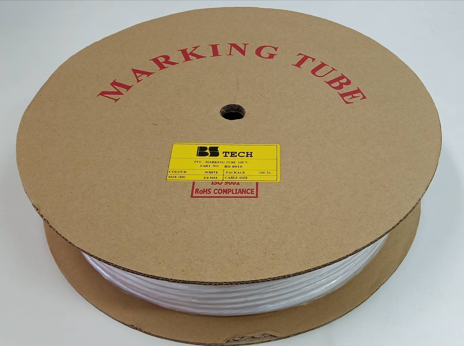 ท่อปลอกสายไฟ BS-TECH ขนาด 8.0 mm. ยาว 100m PVC TUBE