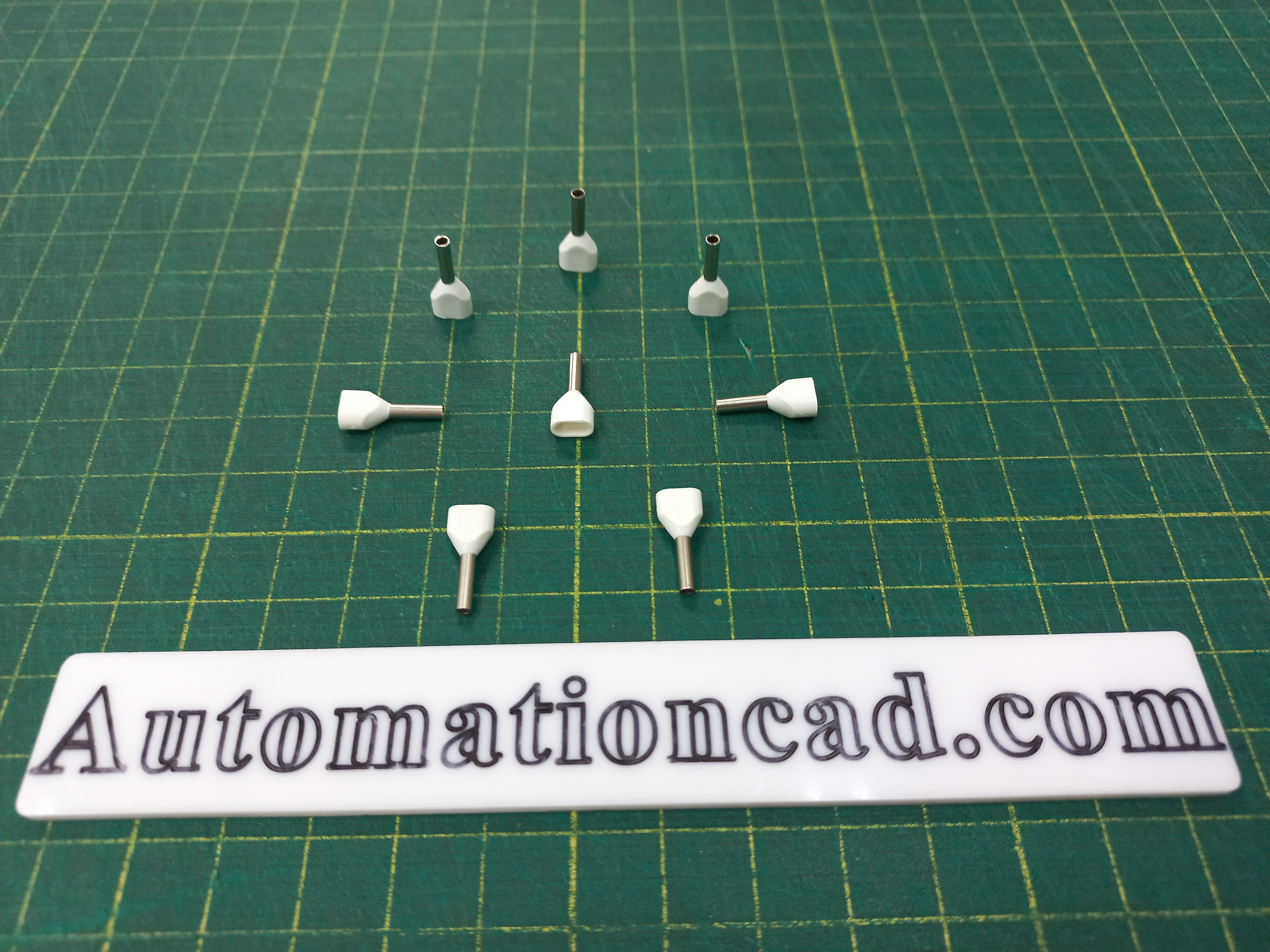 ข้อต่อย้ำปลายสาย แบบคู่หุ้ม สีขาว ONKA-8161 ใช้กับสาย 0.5 sq.mm หางปลาคอร์เอ็น หางปลา Twin