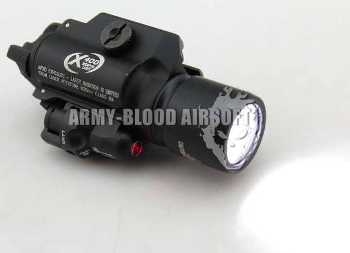 Surefire X400 LED WeaponLight with Laser New Type (BK)prev next