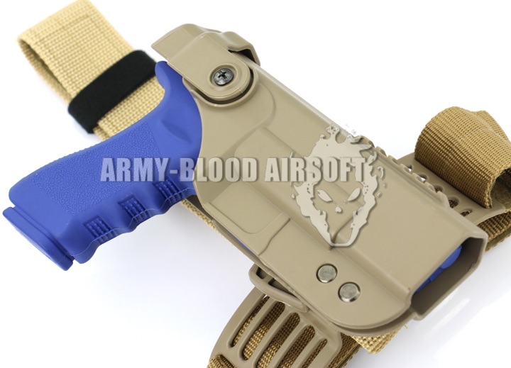 Tactical Holster with Top Rail for Glock G17 G18 (DE)
