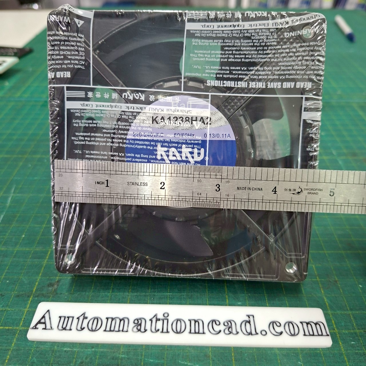 พัดลมระบายอากาศ KAKU ขนาด 4.5 นิ้ว 220VAC ลูกปืนแบบ Ball - KA1238HA2 Cable