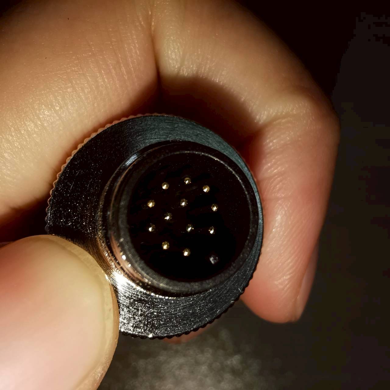 หัวคอนเนคเตอร์ M12 12Pins แบบตรง ตัวผู้ Connector