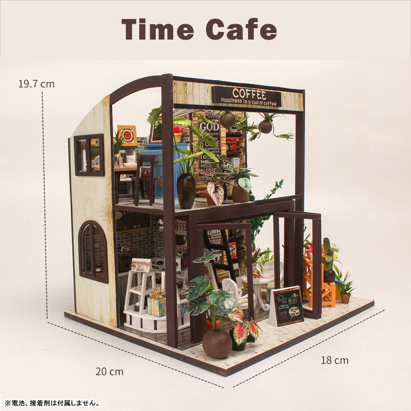 เปิดจอง : Miniature Doll House Cafe Shop Wooden Handmade Kit