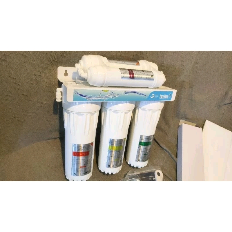 เครื่องกรองน้ำดื่ม 5 ขั้นตอน Pure Pure กรองน้ำได้สะอาด ขจัดตะกอน หินปูน สี กลิ่น สารเคมีที่ปะปน ครบชุดพร้อมติดตั้งง่าย