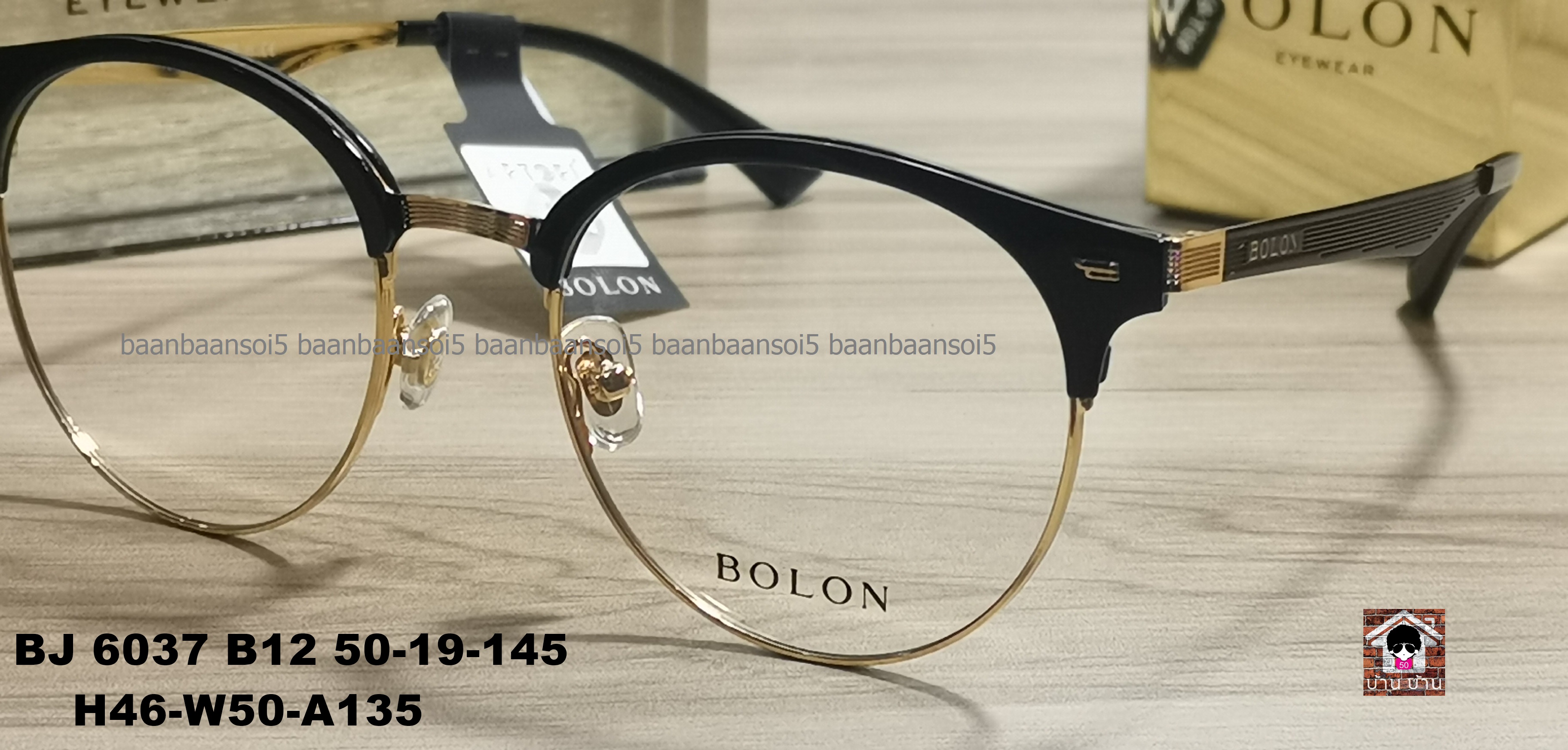 Bolon BJ 6037 B12 โปรโมชั่น กรอบแว่นตาพร้อมเลนส์ HOYA ราคา 3,690 บาท
