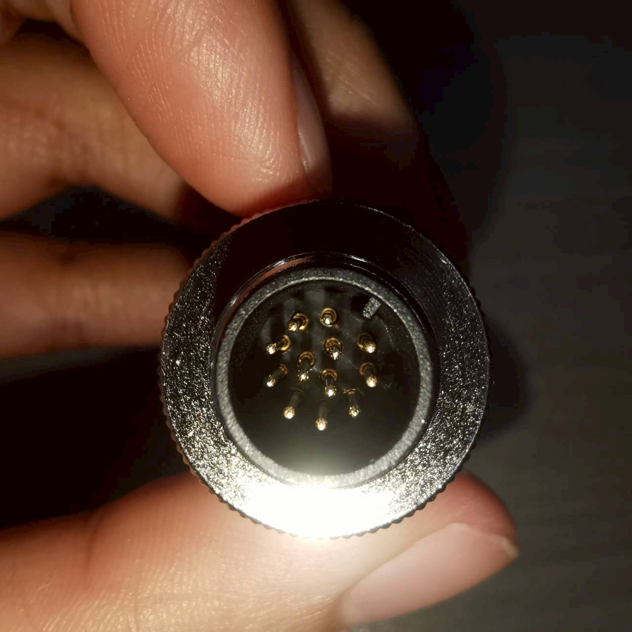 หัวคอนเนคเตอร์ M12 12Pins แบบตรง ตัวผู้ Connector