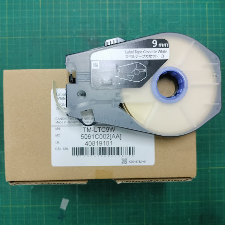 สติ๊กเกอร์ Label 9mm. White เครื่องพิมพ์ CANON รุ่น MK1500 MK2600 MK1100 MK3000 MK5000 5061C002