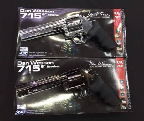 New.ASG Dan Wesson 715 6inch CO2 6mm Revolver (Silver&Black) ลูกโม่ .357แม็กนั่ม 6นิ้ว สีเงินและดำ จากค่ายASG Full Metal ราคาพิเศษ