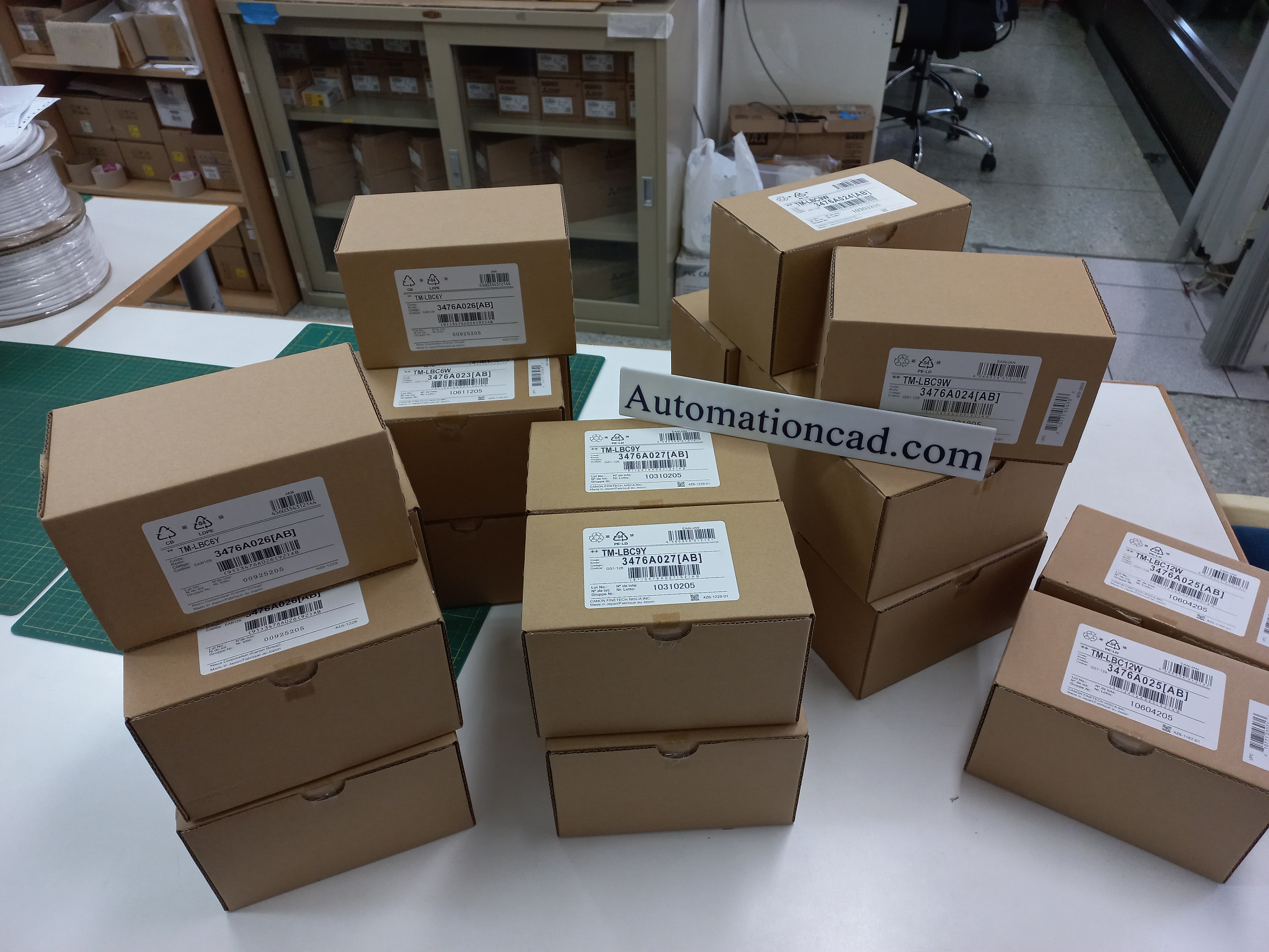 สติ๊กเกอร์ Label 9mm.Yellow เครื่องพิมพ์ CANON รุ่น MK1500 MK2600 3476A027