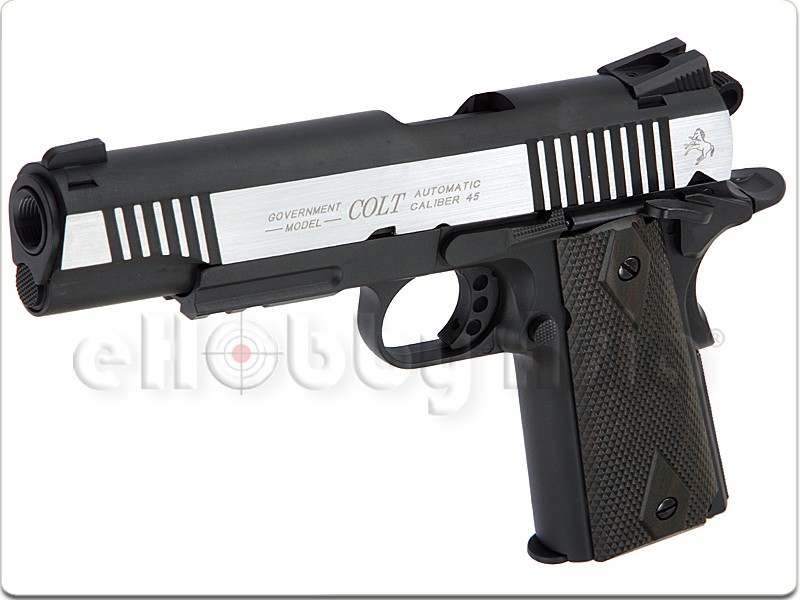 New.CYBERGUN COLT 1911 Rail CO2 GBB Pistol (Dual Tone) ราคาพิเศษ