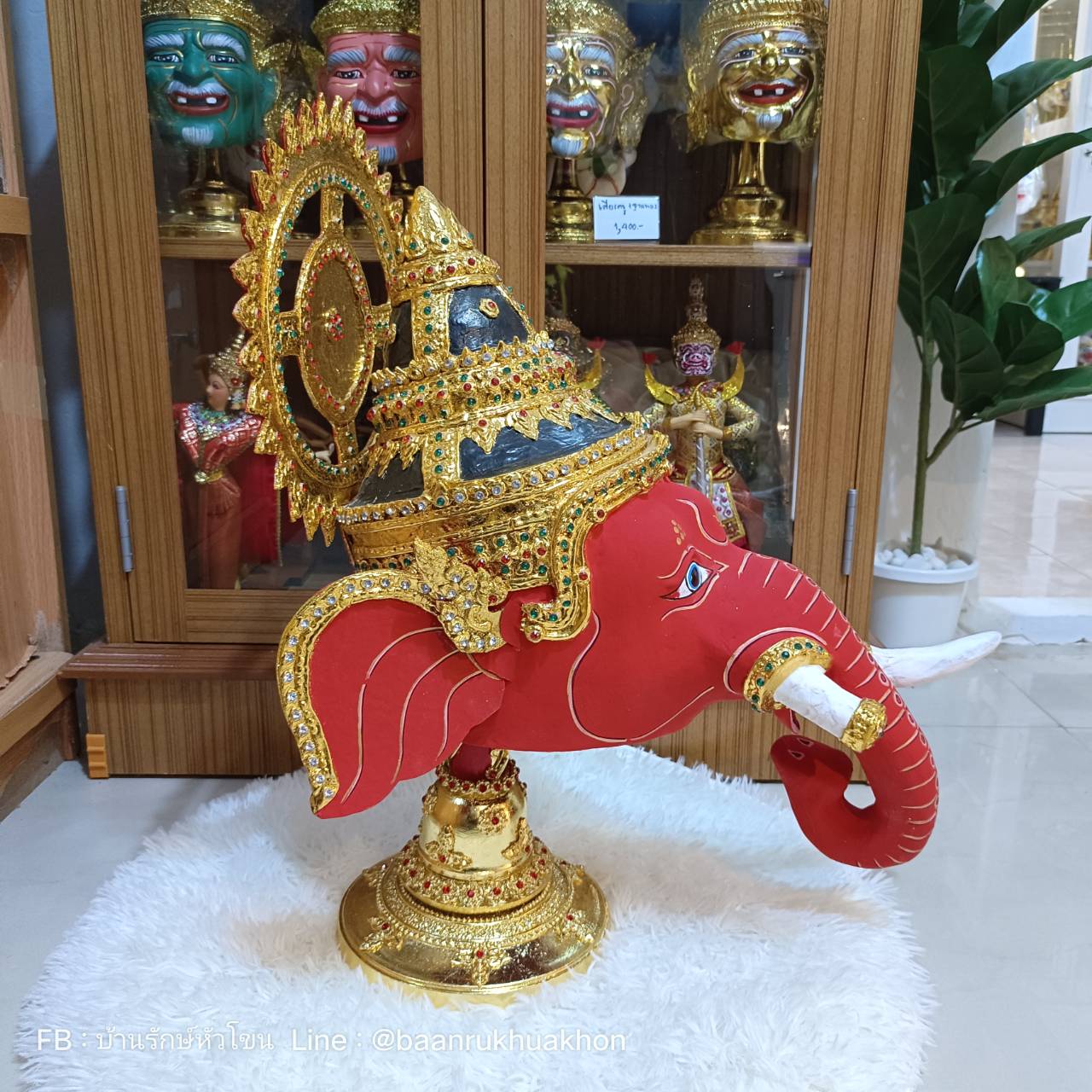 พระพิฆเนศ ขนาดครอบ งานกระดาษ