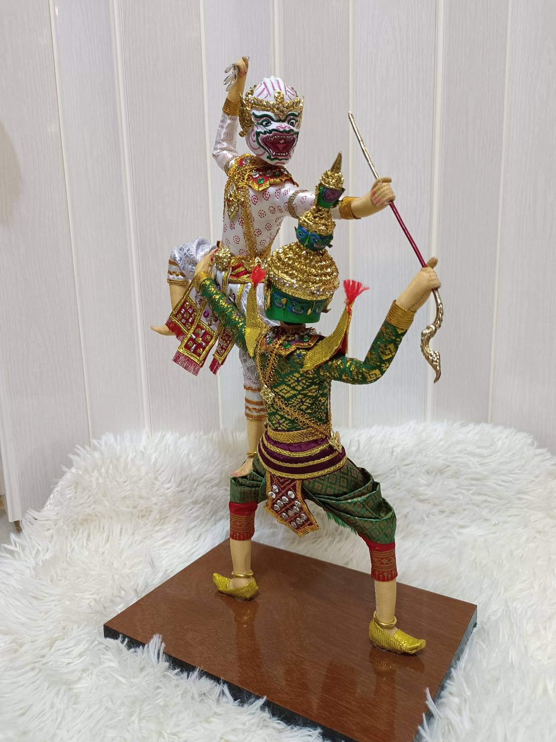 ตุ๊กตาโขน ชุดศึกรบ 2 ตัว หนุมาน ทศกัณฐ์