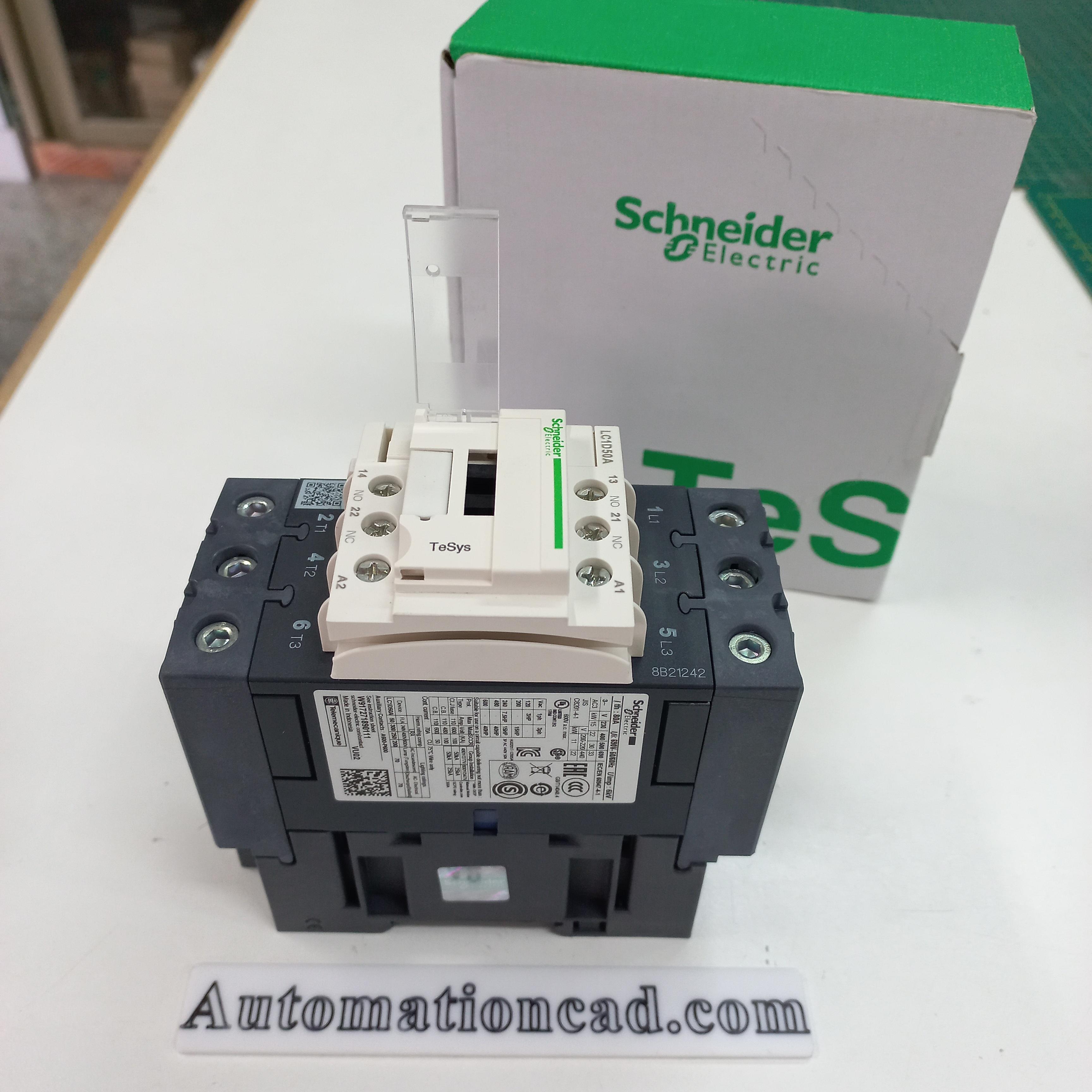 SCHNEIDER MAGNETIC TeSys D แมกเนติก 3เฟส รุ่น LC1D50AE7 48VAC