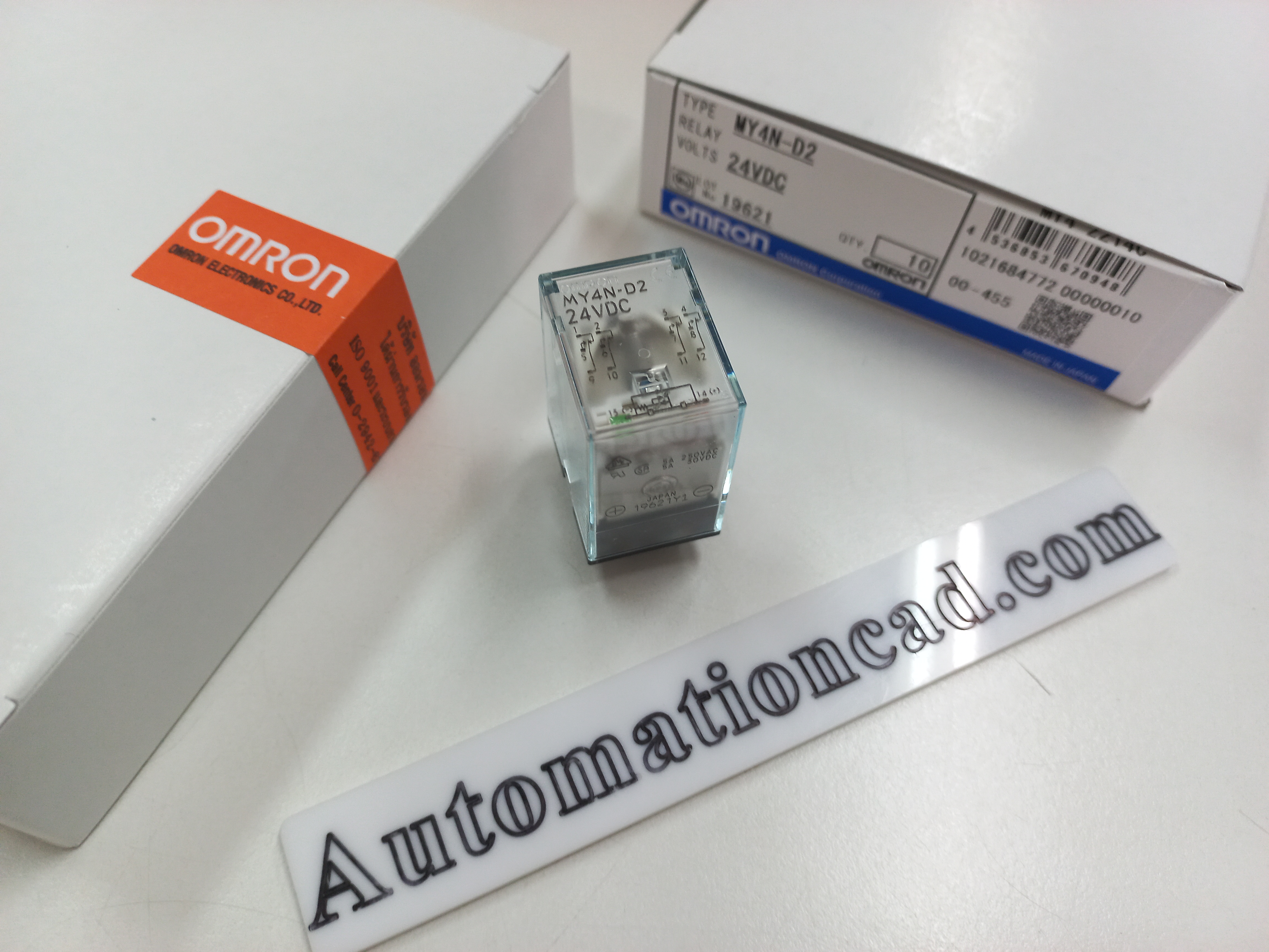 RELAY OMRON รีเลย์ 4 contact มีไฟ LED MY4N-D2 24VDC