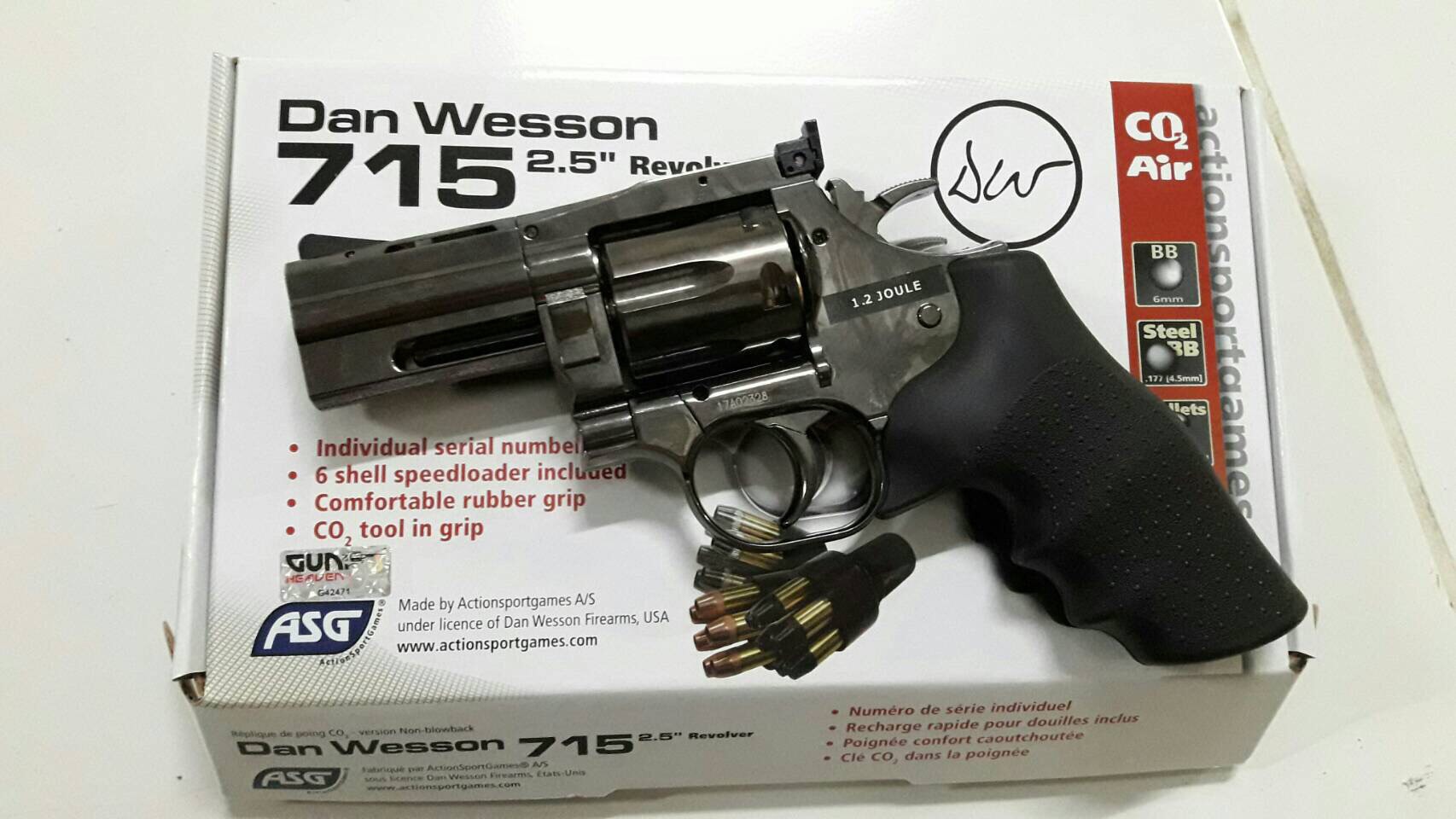 New.ASG Dan Wesson 715 2.5" / 4" Co2. สีดำ / สีเงิน ราคาพิเศษ