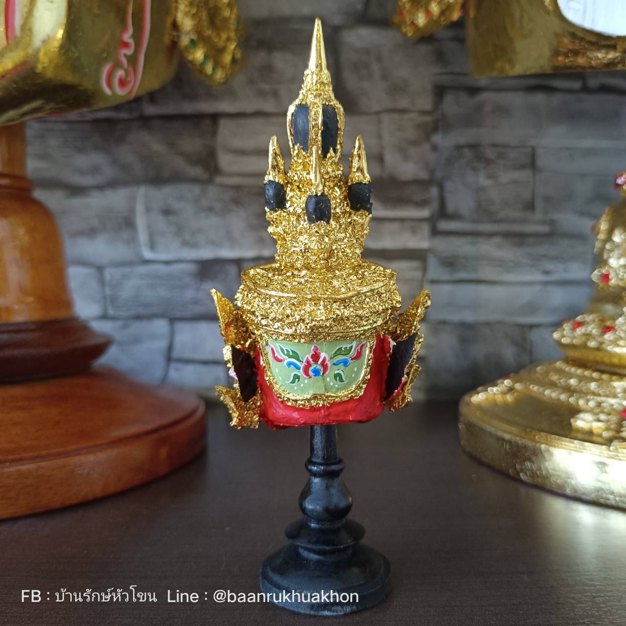 ครุฑ ขนาดจิ๋ว เรซิ่น พร้อมฐานสีดำ (ตั้งหน้ารถ)